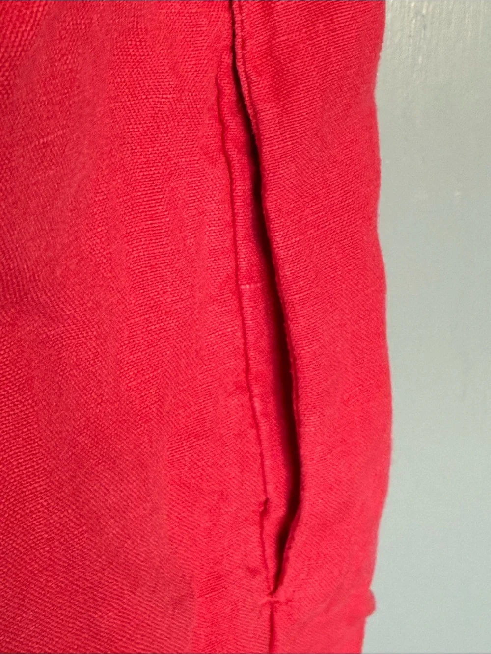 Chico's Bright Fuchsia Linen-Blend Shirt Cover-Up
